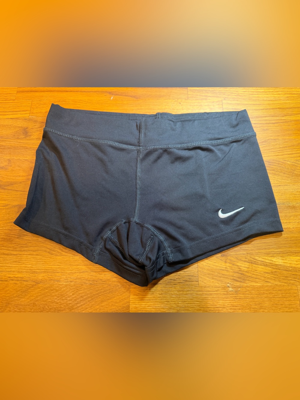 Nike Black Women's Dri Fit Shorts with White Swoosh size XS